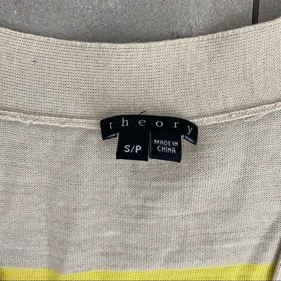 Theory gwenyth striped cardigan sweater S - Picture 4 of 9